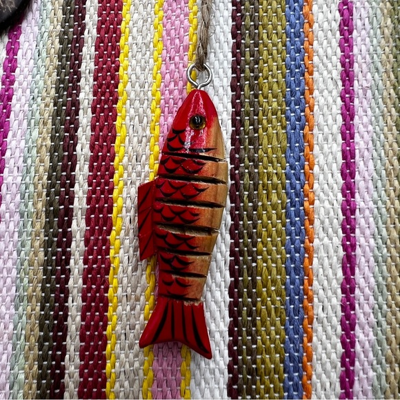 Red fish Designs Multi Stripe Tote Bags - Picture 4 of 13